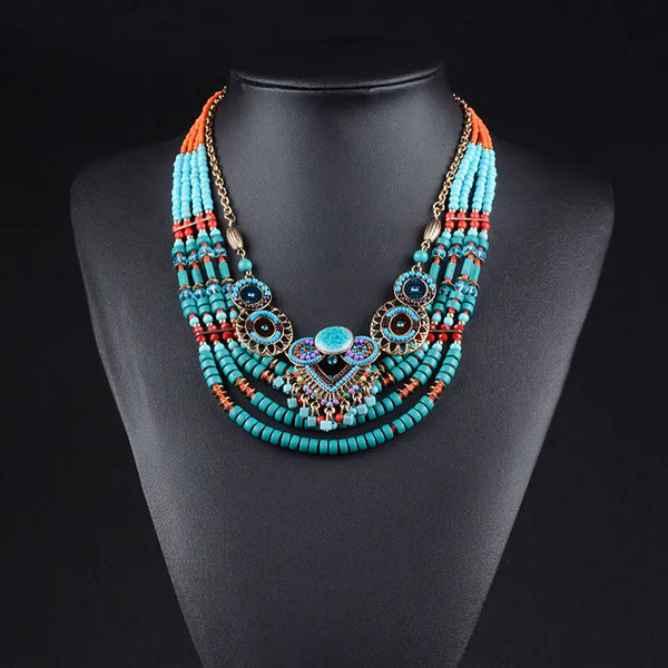 Fashionable Bohemian Style Statement Necklace