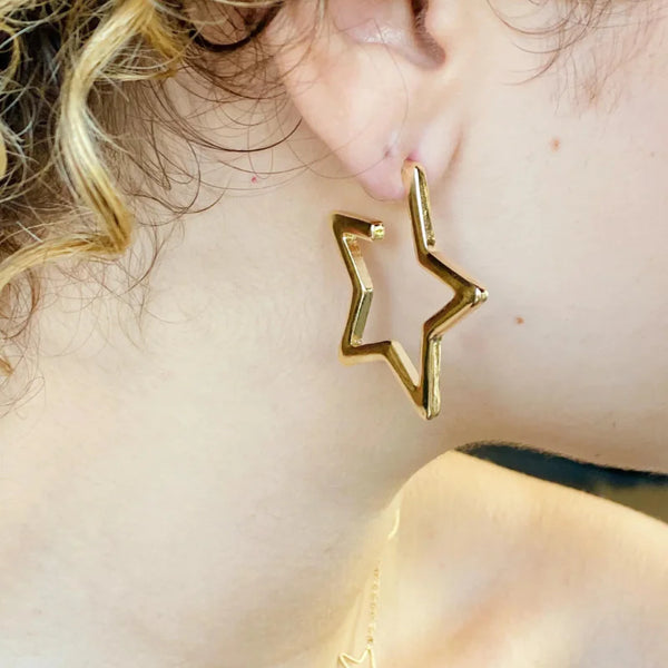 Golden Stars Earrings