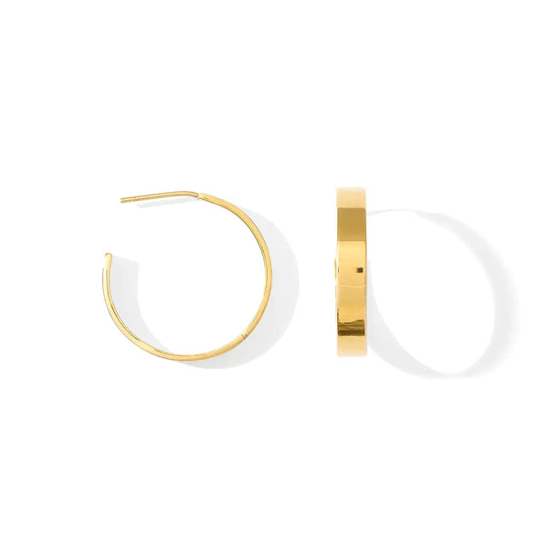 Chunky Gold Hoop Earrings – 14K Gold-Plated Brass